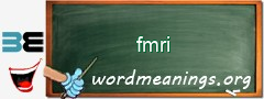 WordMeaning blackboard for fmri